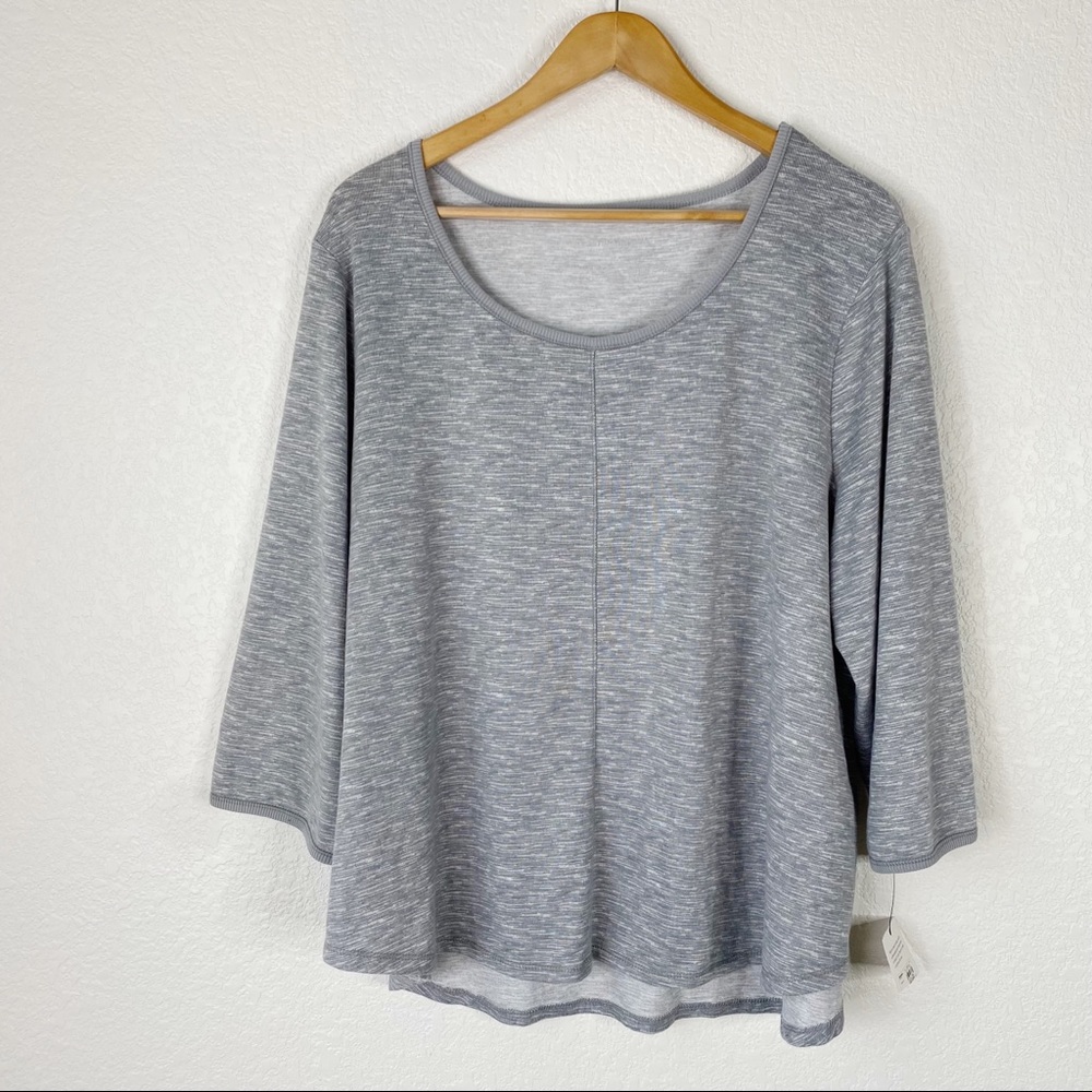 Croft & Barrow Intimates Easy Going Gray Sleep Lounge Top